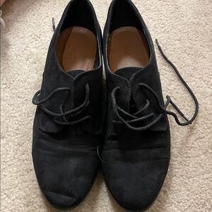 Nicole Black Suede Oxfords